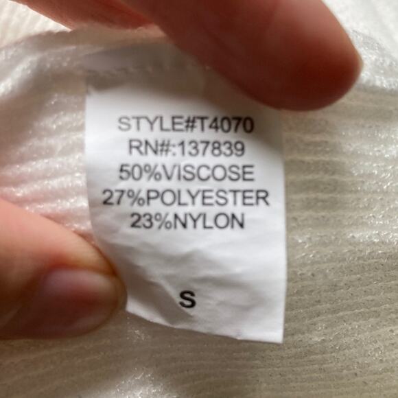 dreamers Winter White Sweater size S NEW Slouchy Soft Rib Stitch - Picture 8 of 9